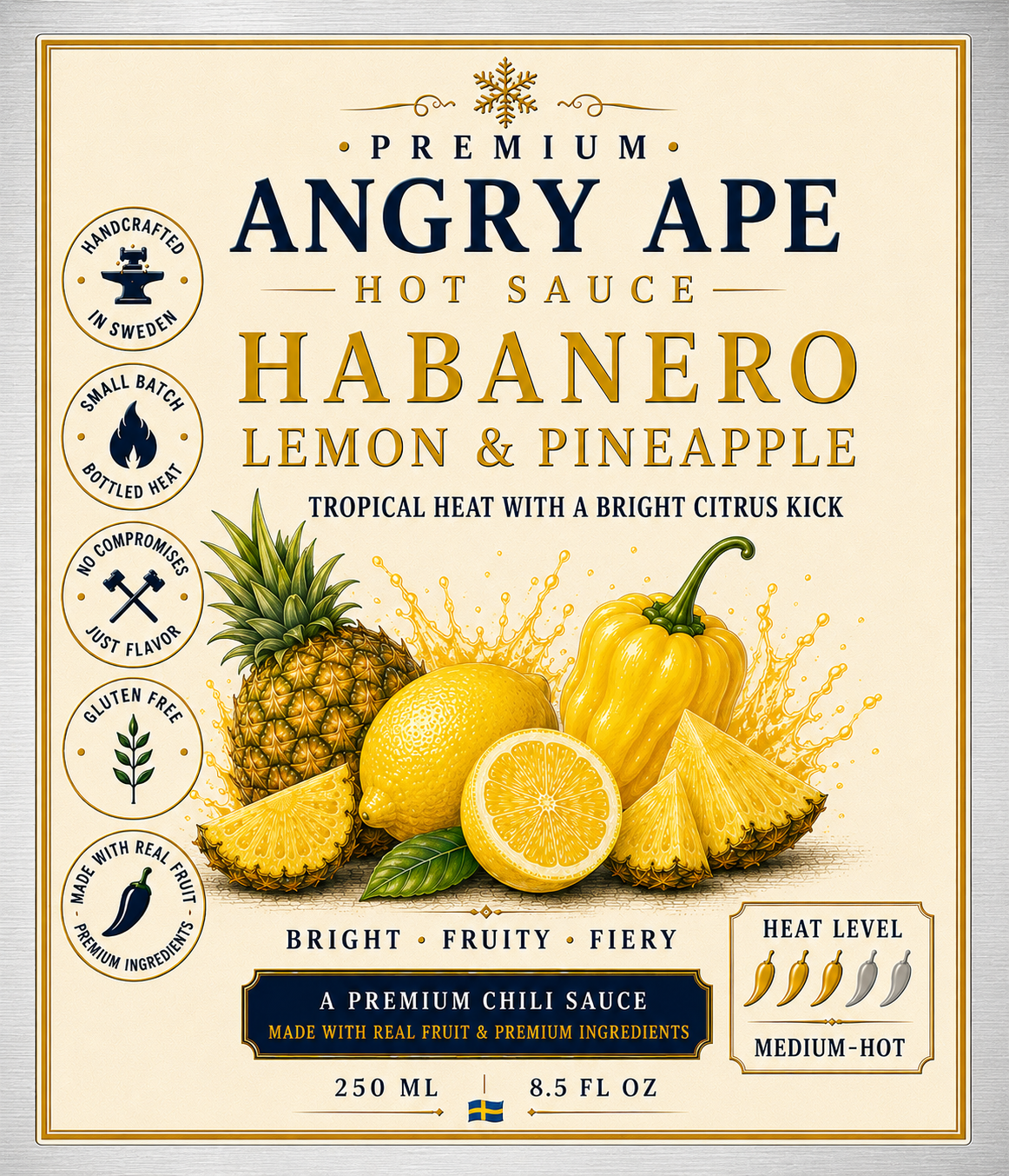 Habanero Lemon & Pineapple Hot Sauce – 250 ml